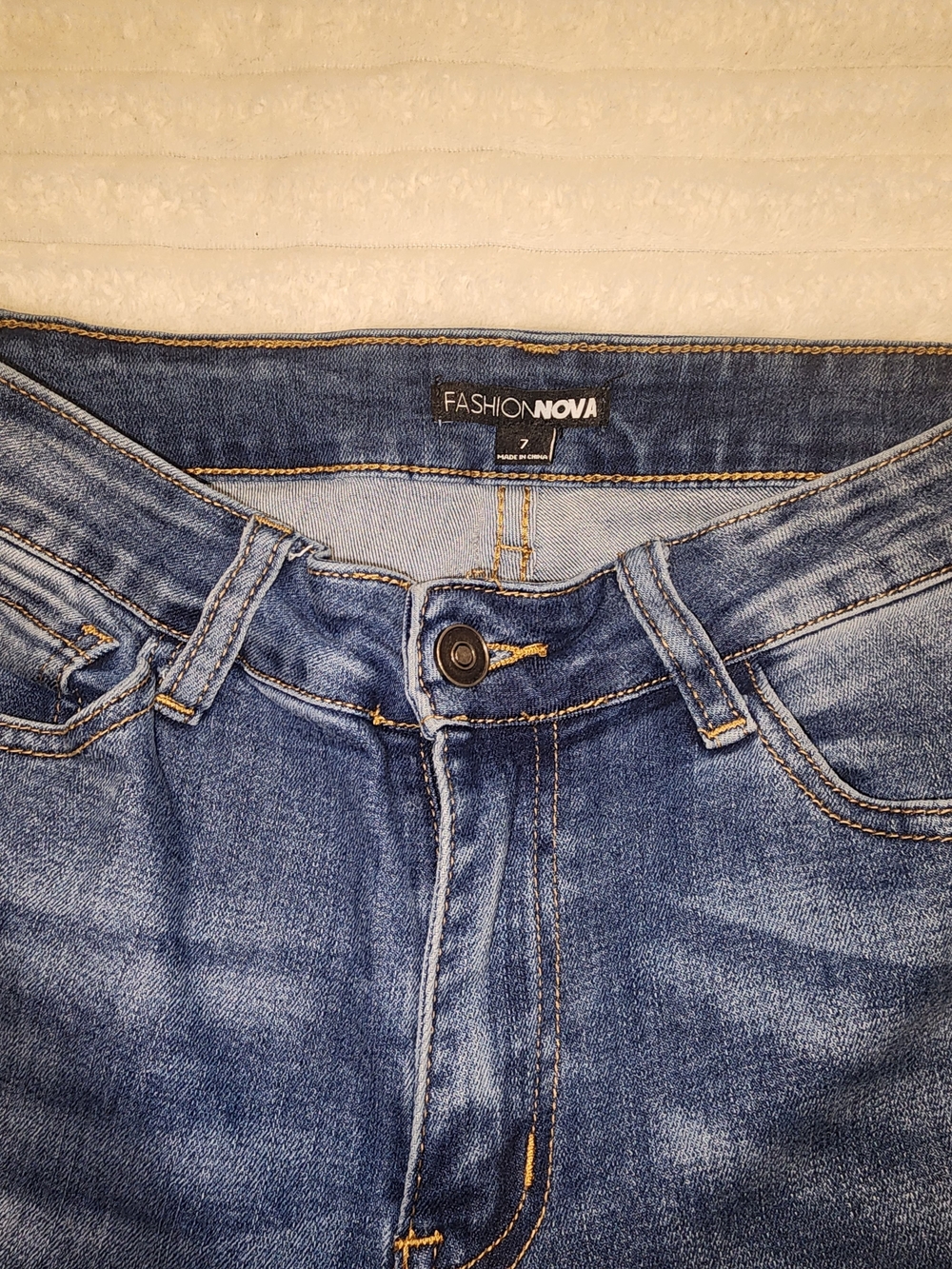 Fashion Nova Blue Slim Straight Women's Jeans